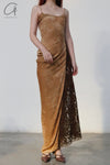 OUDE WAAG Core Velvet Strap Dress OW-23SS-DS10 Ginger